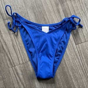 NEW Xhilaration Cobalt Blue Bathing Suit Bikini Bottoms Size Medium 4-6 Juniors-